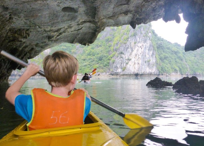 Kayaking in Halong Bay