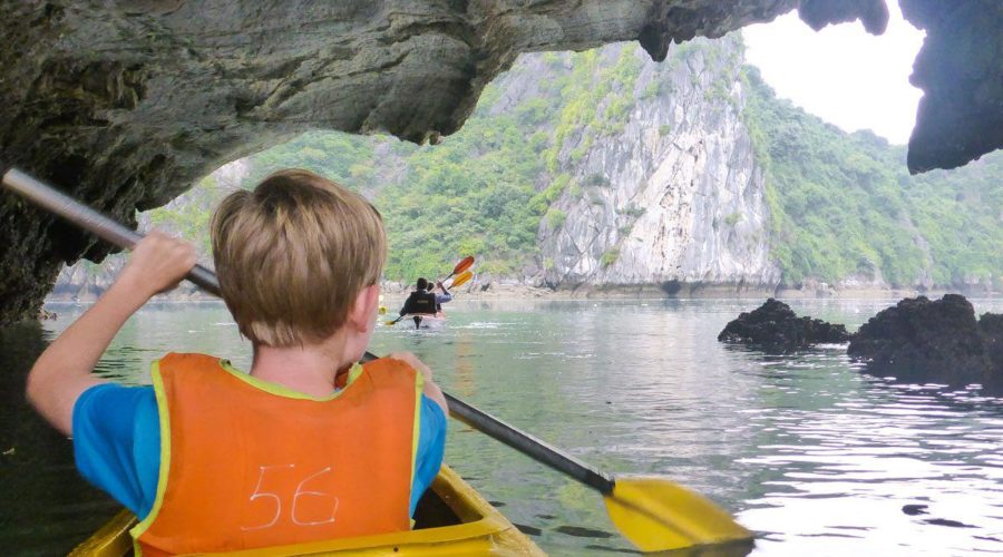 Kayaking in Halong Bay